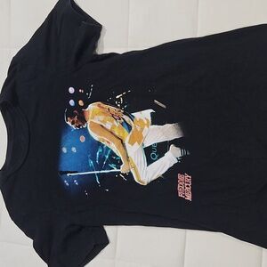 Freddie Mercury Unisex Adult Live Homage T-Shirt / Black